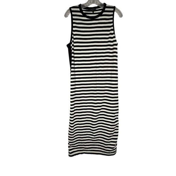 Rag & Bone Brit Striped Side Slit Midi Tank Dress size L - Picture 2 of 5